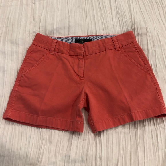 J Crew Chino Shorts in Coral.  Size 0. - Picture 4 of 8